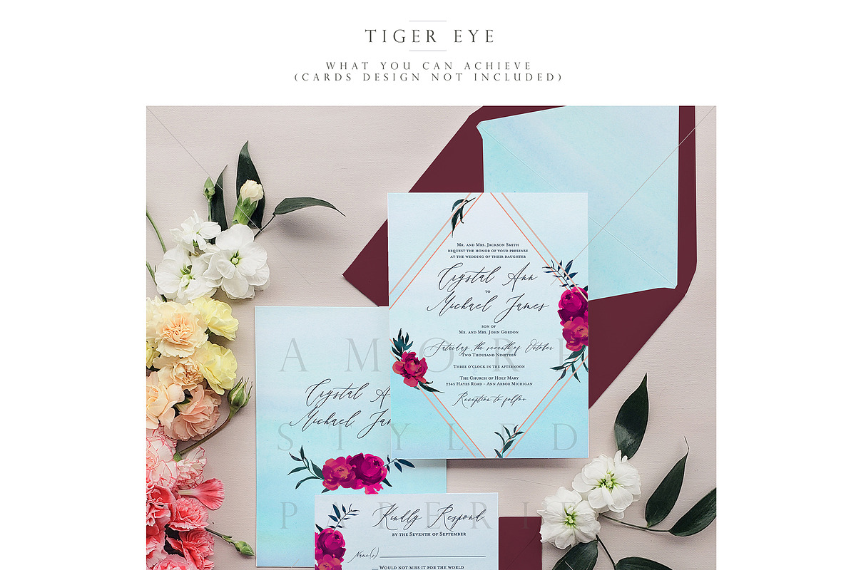 Editable mock up cards floral, a Product Mockup by The Amore Vault (Photo 3 of 3)