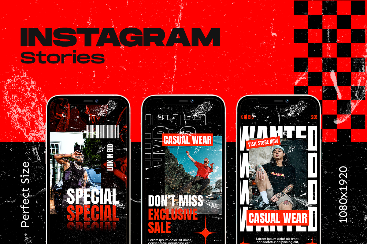 Redamp Hypebeast Instagram Template, a Social Media Template by Shinra Labs (Photo 4 of 5)