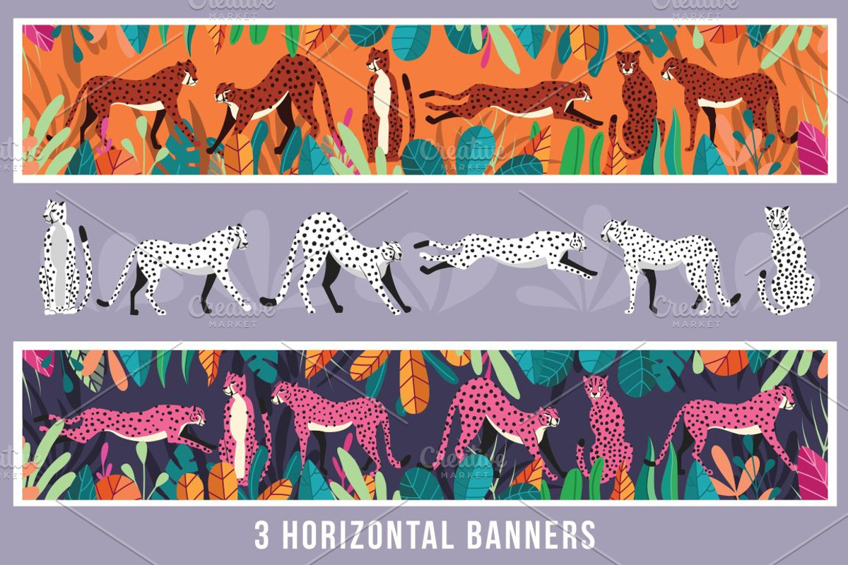 Cheetahs - illustrations & patterns, a Pattern Graphic by Blue Lela Design