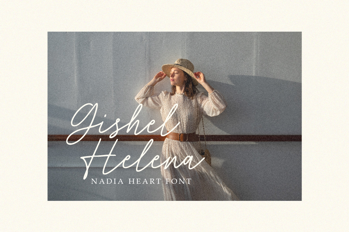 Nadia Heart Script Font with Swash, a Script Font by Typebae (Photo 7 of 9)