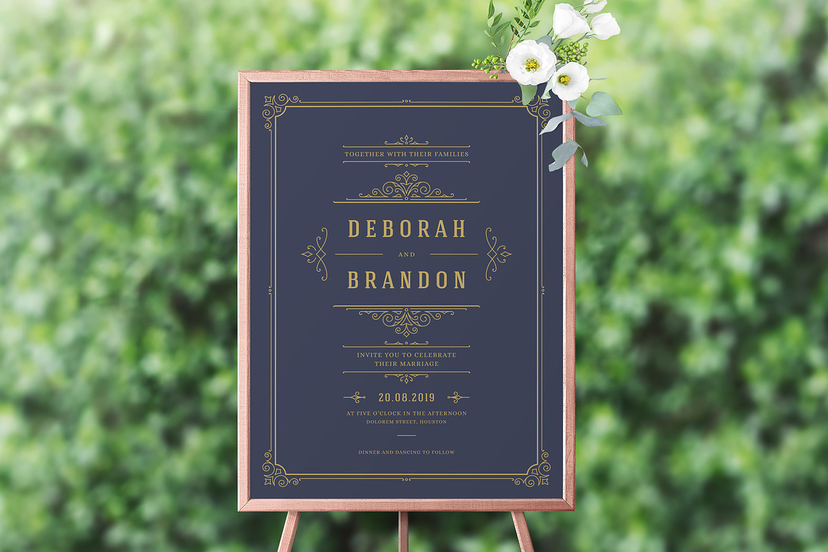 Wedding Invitations Cards Templates, an Invitation Template by Vasya Kobelev (Photo 6 of 6)