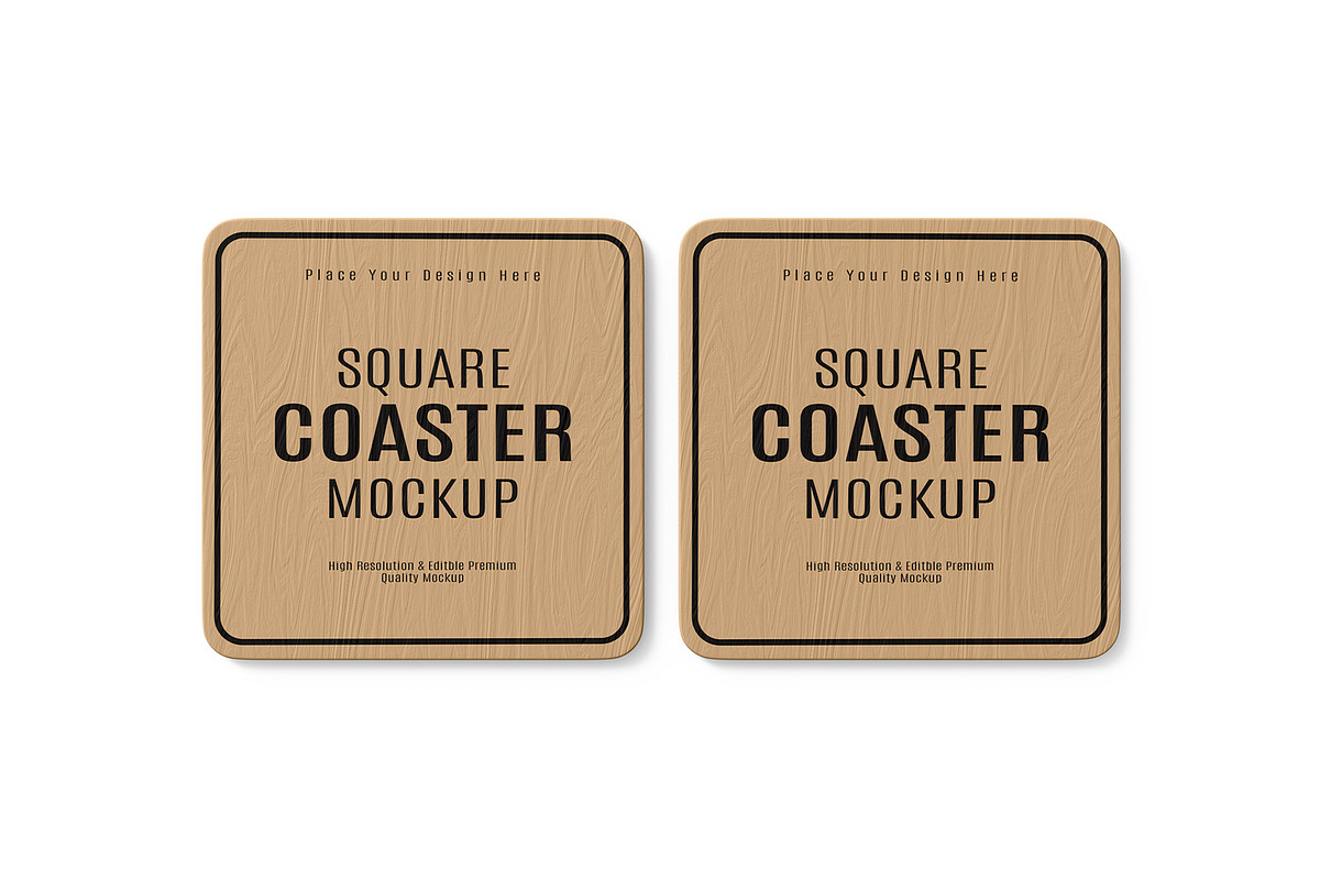 Square Coaster Mockup Set Template, a Product Mockup by graphypix (Photo 1 of 4)