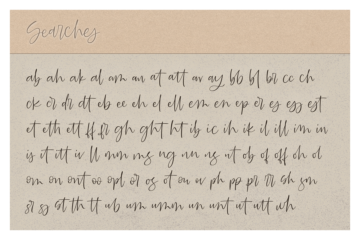 Searches – Elegant Ligature Fonts, a Script Font by RedyStudio (Photo 15 of 16)