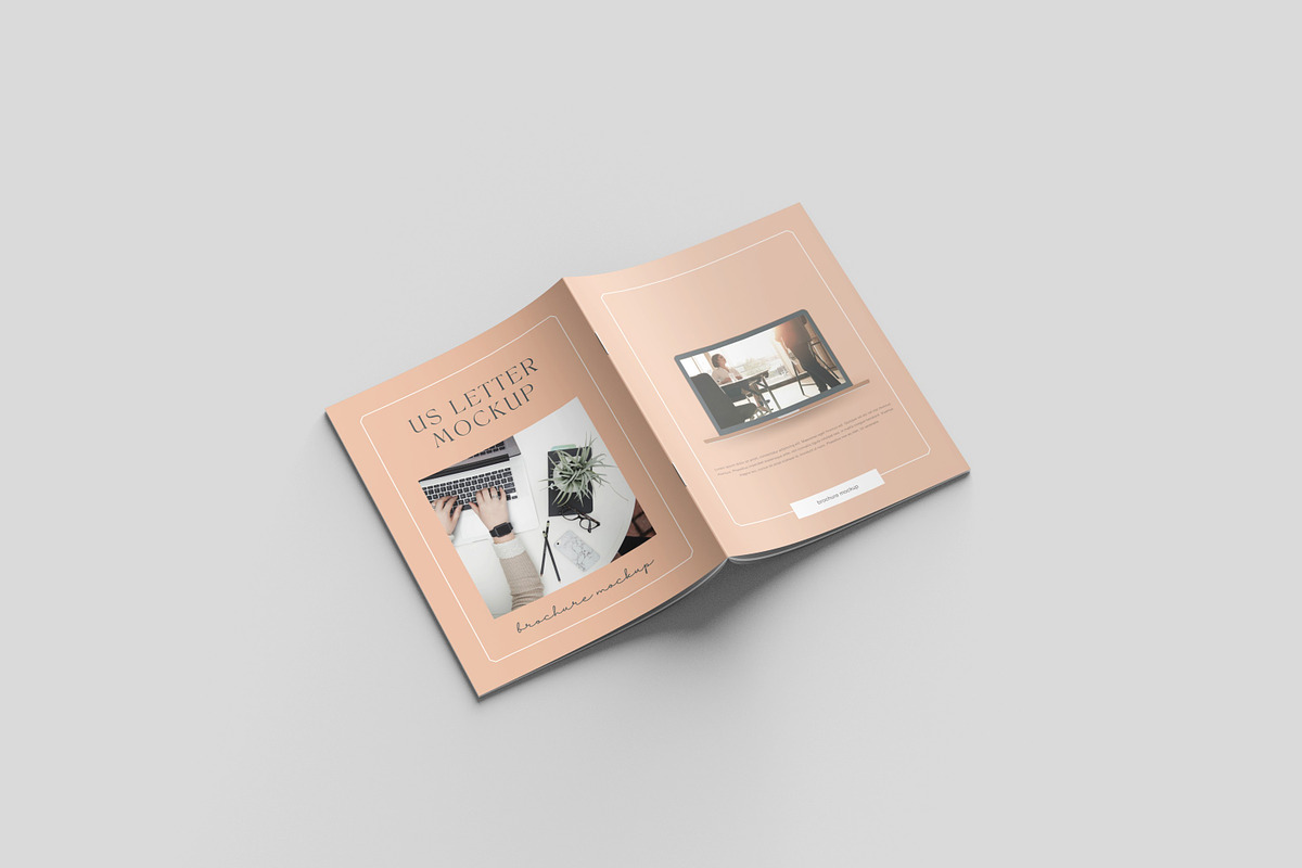 US Letter Brochure Mockup, a Brochure Template by seramoe (Photo 4 of 6)