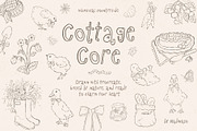 Cottagecore - handdrawn line art set, a Decorative Illustration by Madiwaso (Thumbnail 1 of 9)
