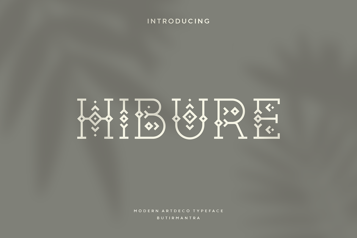 Hibure - Modern Artdeco Typeface, a Serif Font by Letterna (Photo 1 of 4)