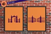 9 Creepy Gate Halloween StampBrushes, a Brush Add-On by vectstudio (Thumbnail 7 of 10)