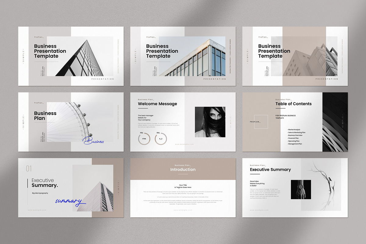 Business Plan PowerPoint Template, a Presentation Template by GoldenPixelStudio (Photo 7 of 27)