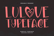 Lulove Display Typeface, a Symbol Font by Maulana Creative (Thumbnail 1 of 7)