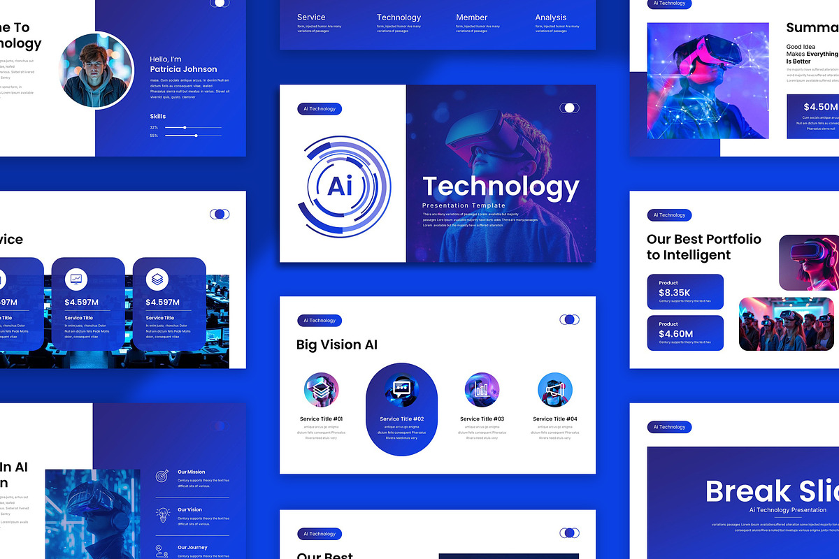 Ai Artificial Technology Template, a Presentation Template by Pradaxa (Photo 5 of 6)