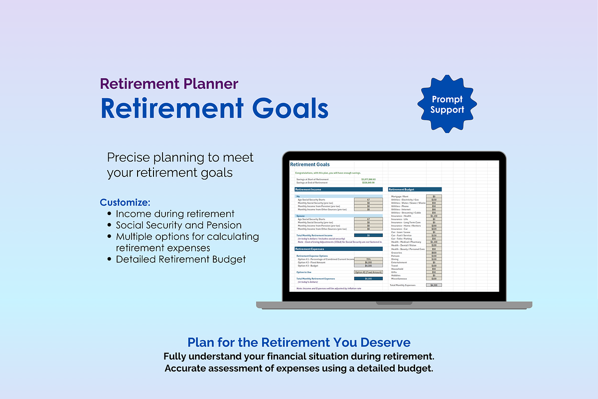 Retirement Planner - Excel preview 5