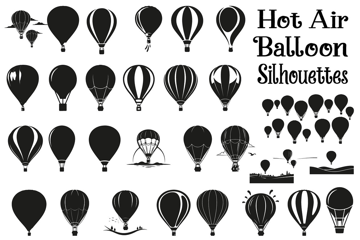 hot air balloon silhouettes, an Illustration by Amazin_art (Photo 1 of 31)