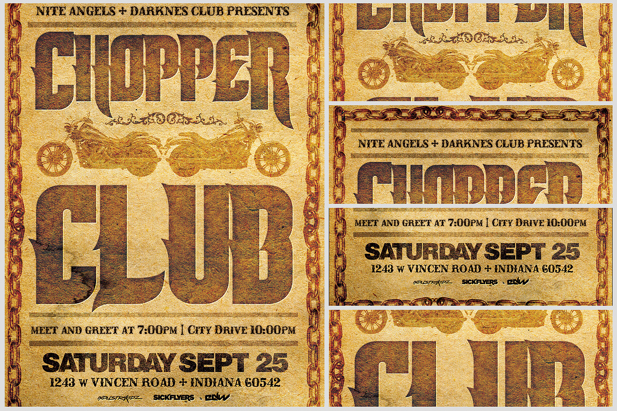 Chopper Club Flyer Template, a Flyer Template by FlyerHeroes (Photo 3 of 4)