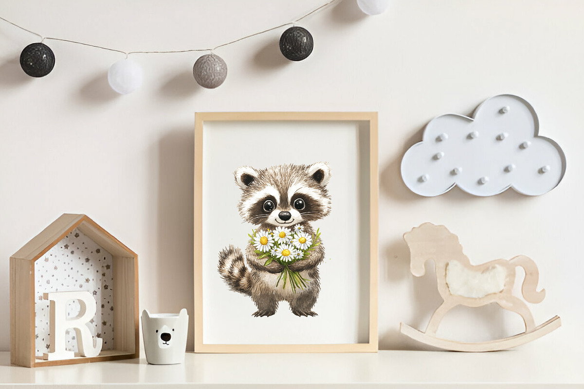 Spring Woodland Animal with Bouquet, an Illustration by CreationArt (Photo 8 of 9)