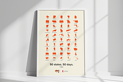 50 states. 50 days. poster., a Graphic by RGB.Shop (Thumbnail 3 of 3)