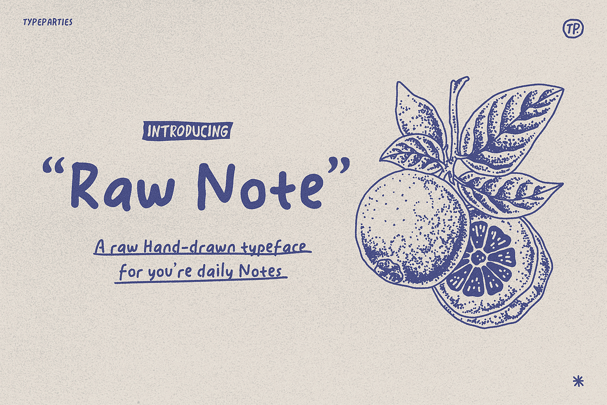 Raw Note Handwritten Note Font, a Handwritten Font by typeparties (Photo 1 of 6)