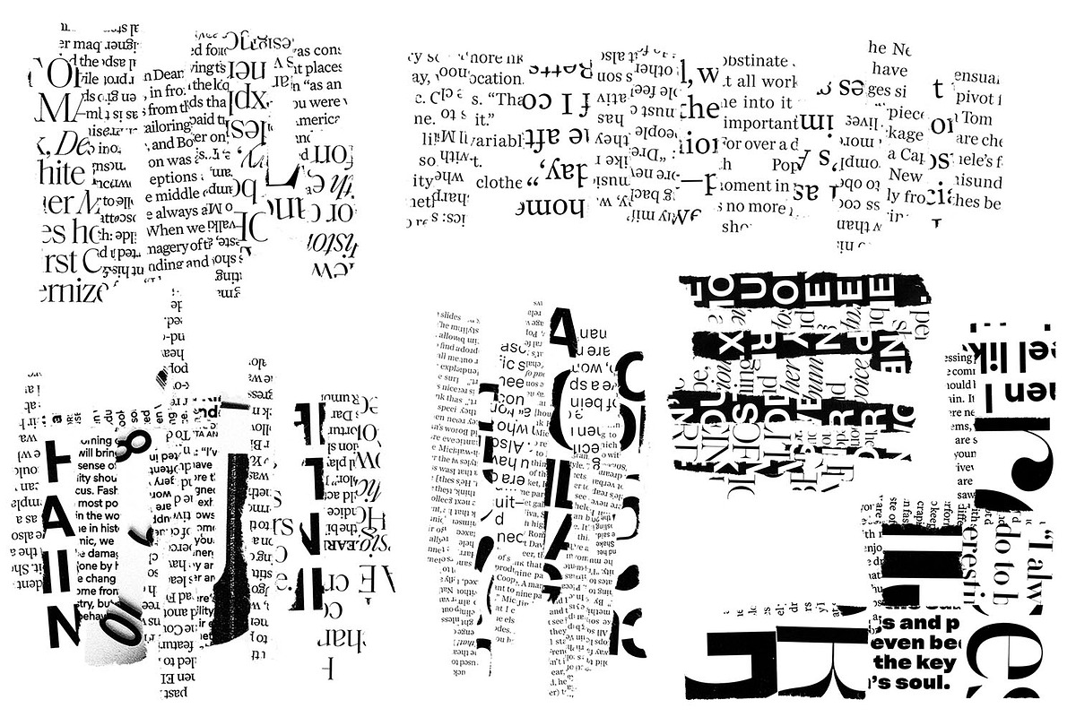 Text Collage Photoshop Brushes, a Brush Add-On by Heather Green Designs (Photo 6 of 12)