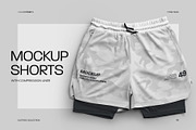 Mockups Shorts with Compression Line, a Shirt Mockup by Grow Design Craft Studio (Thumbnail 1 of 9)