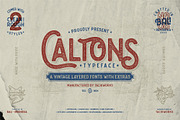 Caltons Typeface With Extra Bonus, a Sans Serif Font by Wortfice (Thumbnail 1 of 15)