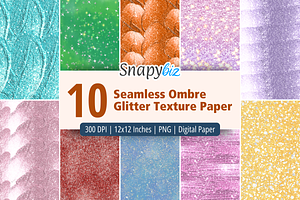 Seamless Ombre Glitter Texture Paper, a Texture Graphic by Snapybiz