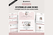 Systeme.io Blush Link in Bio, a Landing Page Template by Hayley's Digital Hub (Thumbnail 1 of 10)
