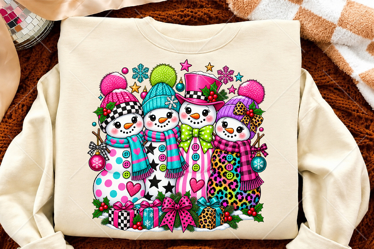 Preppy Snowman Christmas PNG, a Seasonal Illustration by Canvas Craft (Photo 4 of 6)