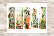 Plant Lover Bookmark | Botanical, a Person Illustration by GlamArtZhanna (Thumbnail 3 of 3)