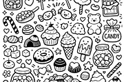 Hand drawn candy collection. Doodle, an Object Illustration by Voodz_shop (Thumbnail 2 of 3)