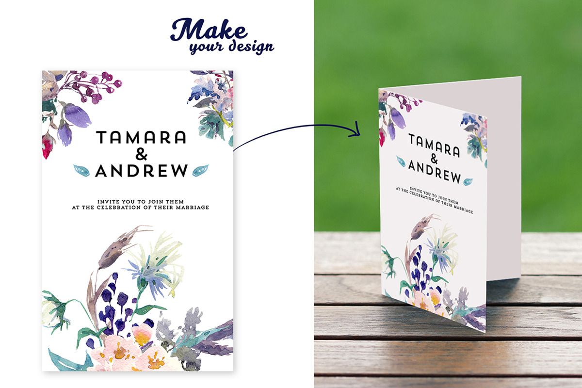 Meadow watercolor floral set, a Decorative Illustration by Tamaretto (Photo 5 of 8)