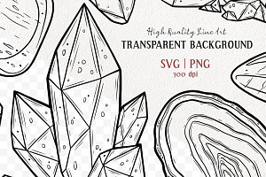 Crystals Vector Clipart Bundle