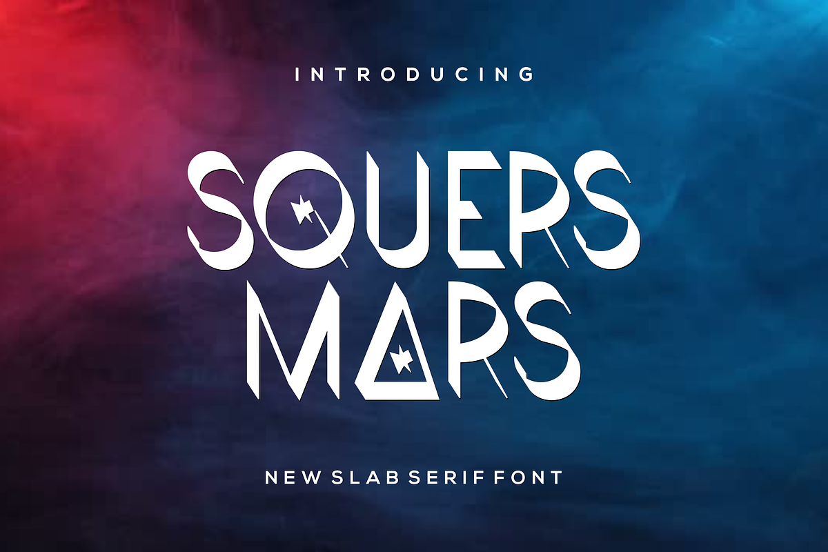 SquersMars, a Slab Serif Font by riotama85 (Photo 1 of 5)