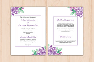 Wedding Fan Program Template