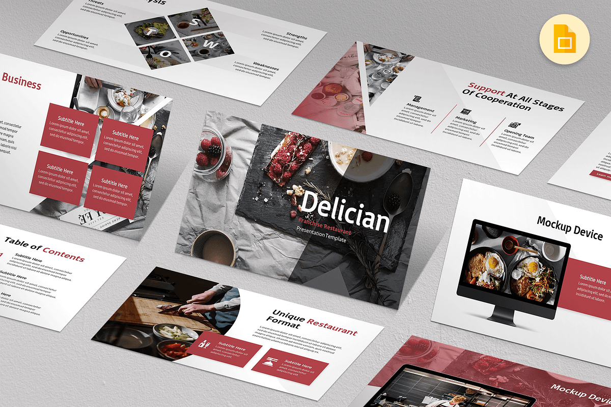 Franchise Restaurant Presentation, a Presentation Template by Flat Icons (Photo 1 of 6)