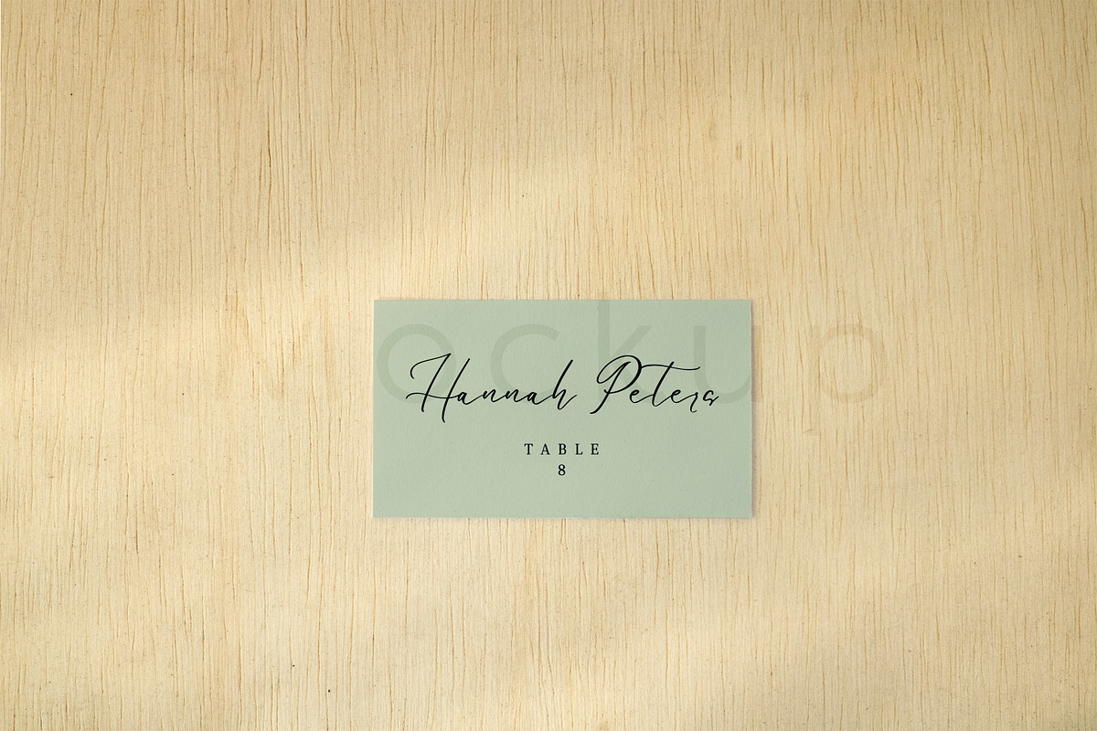 Simple 2x3.5 Place Card Mockup, a Print Template by ILLONA GRAPHICS (Photo 5 of 6)