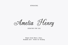 Amelia Henry | Signature Font Duo