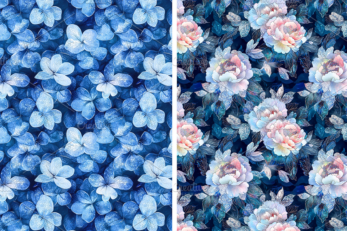 Floral Seamless Patterns Set, a Pattern Graphic by Bubert Art (Photo 6 of 6)
