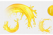 Realistic golden liquid splash, a Decorative Illustration by Yayasya (Thumbnail 2 of 3)