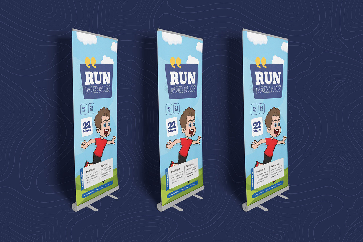 Run for Fun Roll Up Banner, a Print Template by Esensifiksi.studio (Photo 2 of 2)