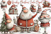Quirky Christmas Santa Clipart, an Illustration by Sublimation Artist (Thumbnail 1 of 6)
