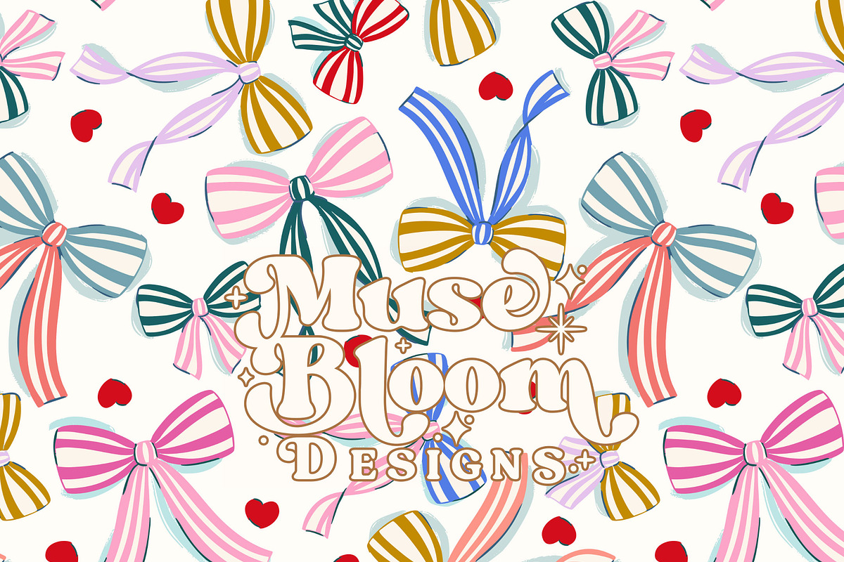 Colorful Bows Seamless Pattern, a Pattern Graphic by MuseBloomDesigns (Photo 1 of 8)