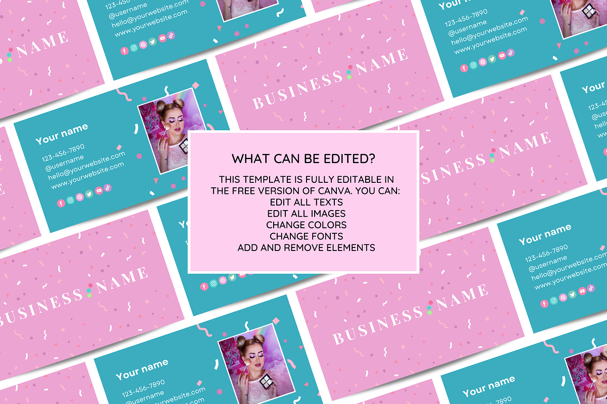 Colorful Business Card, a Business Card Template by SunshineStudioBoutique (Photo 3 of 9)