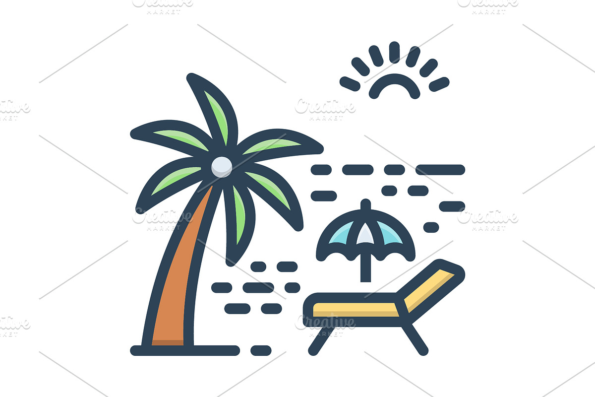 Beach seaside color icon, a Duotone Icon by Creative priyanka