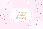 Chasing Rainbows Script Font, a Script Font by Sparkle & Speckle (Thumbnail 5 of 7)