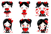 Cute Girl Clipart, an Illustration by CreationArt (Thumbnail 3 of 5)