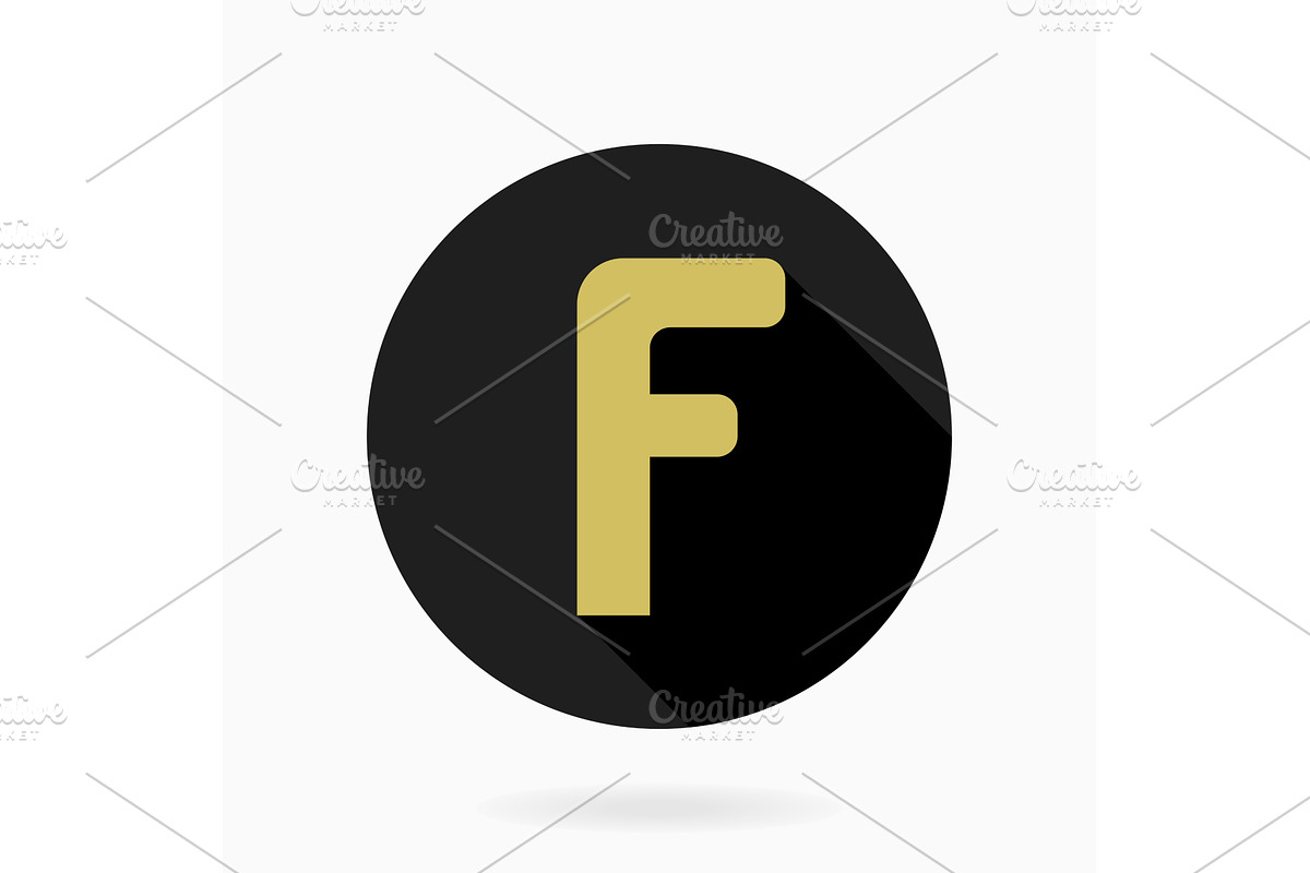 Fine Vector Flat Icon With Letter F, a Texture Graphic by FineArtStudio (Photo 1 of 3)