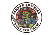 Pirate Zombie Dead Sea Crew Logo, an Animal Illustration by Izdihaar_Studio (Thumbnail 1 of 3)
