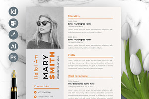 Elegant Resume Design for Word, a Resume Template by ResumeInventor