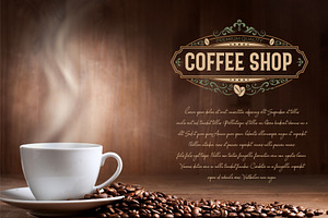 8 Vintage Coffee Logo Set