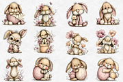 Whimsical Easter Bunny Clipart, an Illustration by Designworld (Thumbnail 2 of 6)