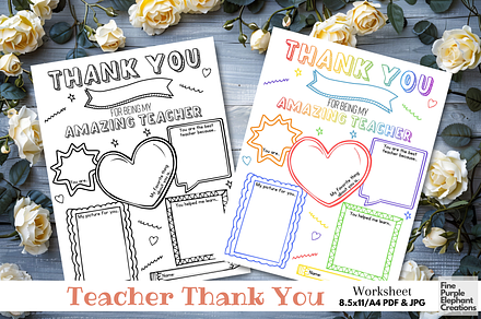 Teacher Appreciation End School Year, an Object Graphic by Fine Purple Elephant